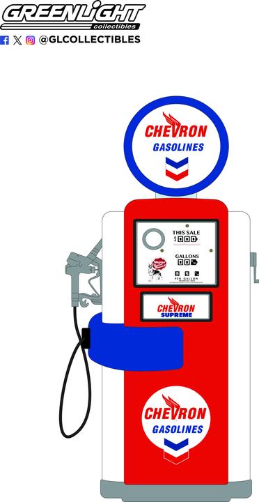 Produktbild 1948 Vintage Gas Pumps Series 16-Wayne 100A Chevron Solid Pack