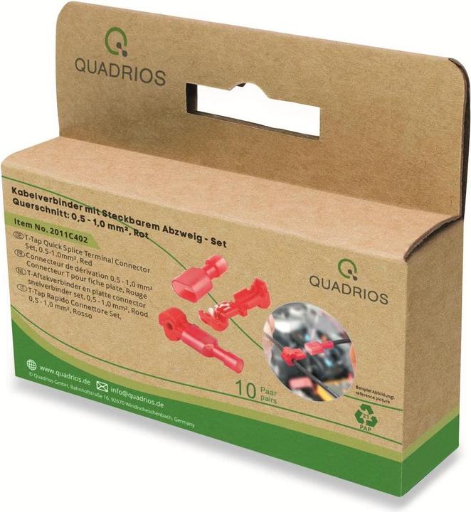 Quadrios 2011C402 2011C402 Branch connector flexible: 0.5-1 mm² rigid: 0.5-1 mm² Number of poles (num): 2 20
