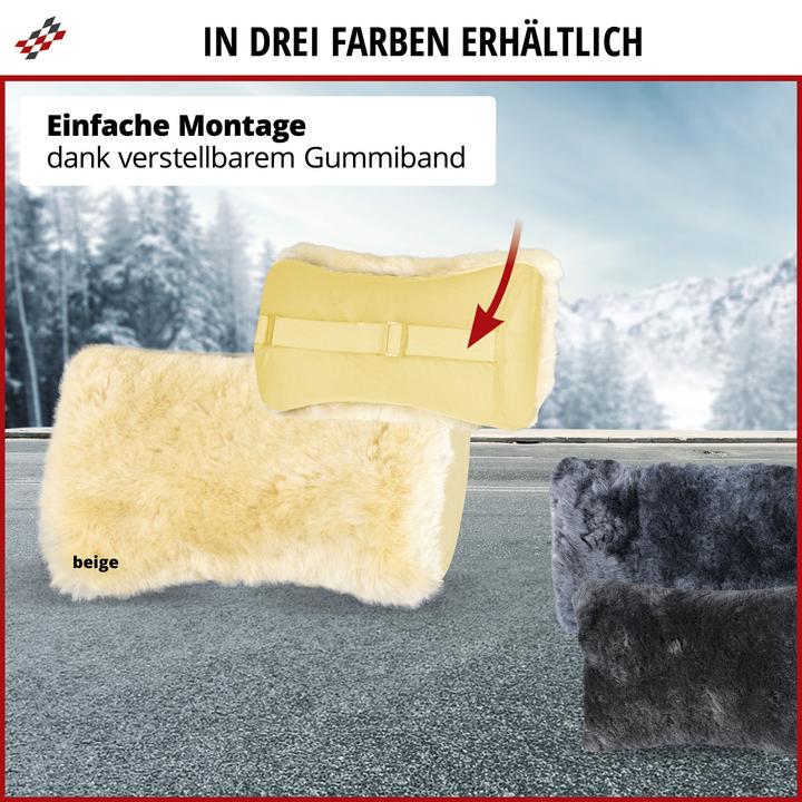 Produktbild Walser Nackenstütze Mila aus Lammfell, Nackenkissen-Auto, Lammfell-Reisekissen beige