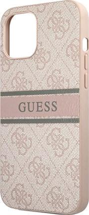Immagine prodotto Guess Copertina rigida 4G a strisce stampate (Realme 12 Pro+, Apple iPhone 12)