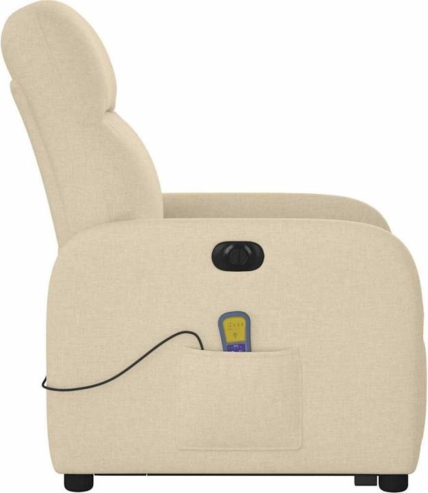 Actual product image VidaXL Electric massage chair with stand-up aid cream fabric