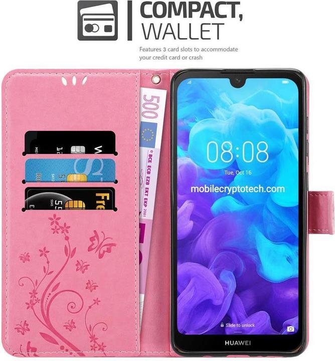 Image du produit Cadorabo Couverture du livre de fleurs (Huawei Y6 Pro)