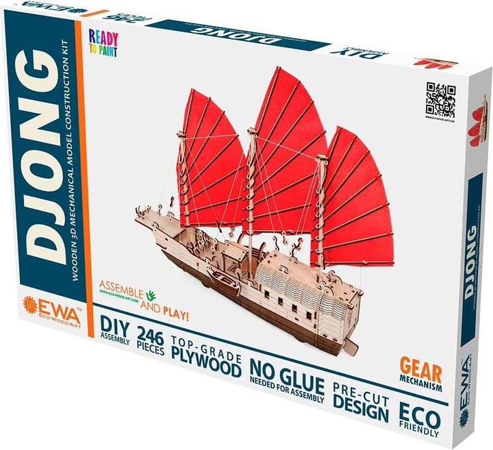 Image du produit Eco Wood Art Kit de maquette 3D en bois - Ancien voilier asiatique (Djong)