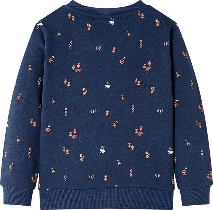 Actual product image VidaXL Children's sweatshirt navy blue melange 128,Material: 92 (128)