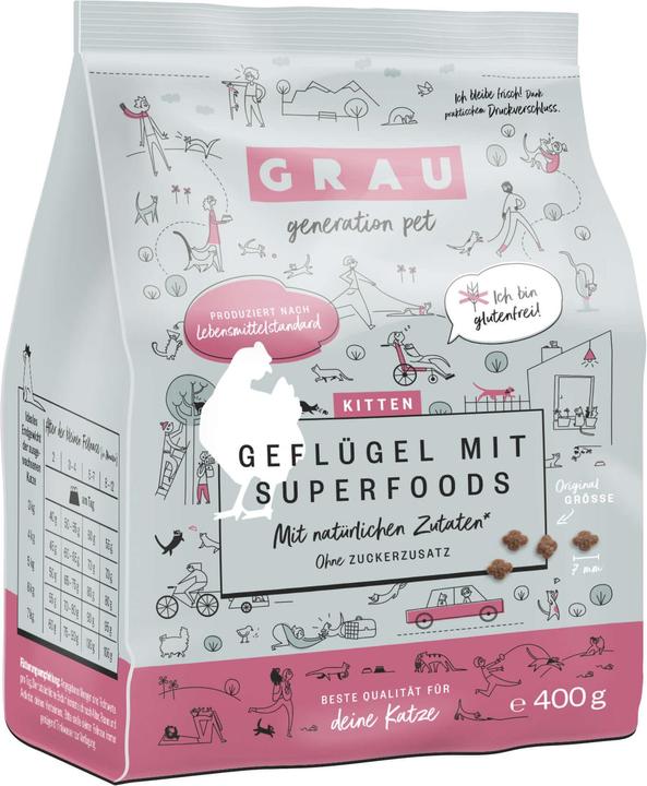 Produktbild Grau Katzen-Trockenfutter (Junior, 400 g)