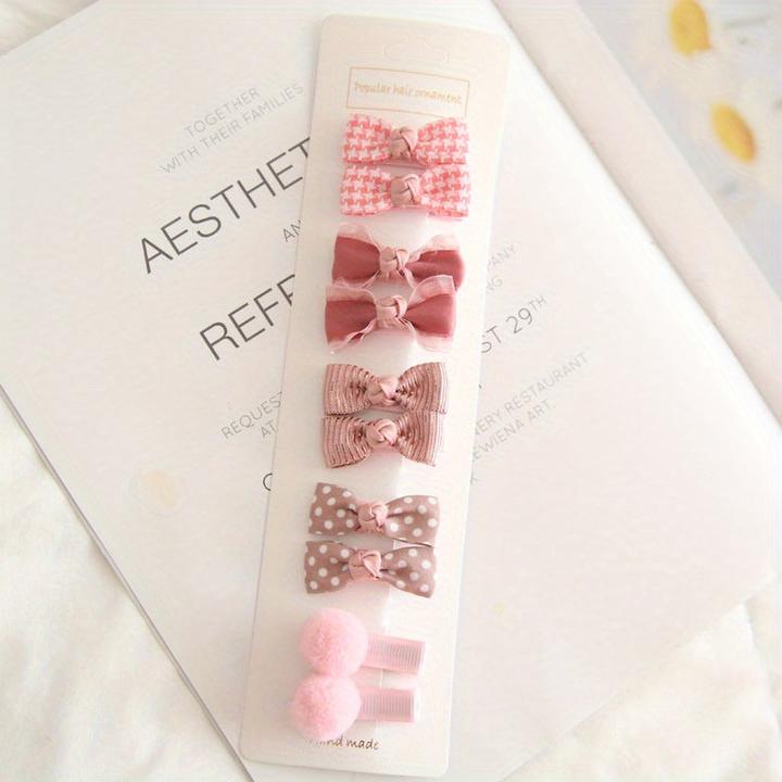 Activity Board 10pcs/set Prinzessin Haar Zubehör Geschenk - Cute Floral Plaid Polka Dot Bow Hair Clips