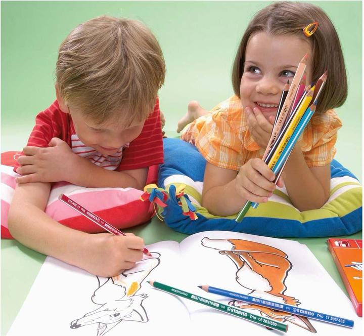 Productafbeelding STABILO Trio dik driehoekig krijt (Veelkleurig, 12 x)