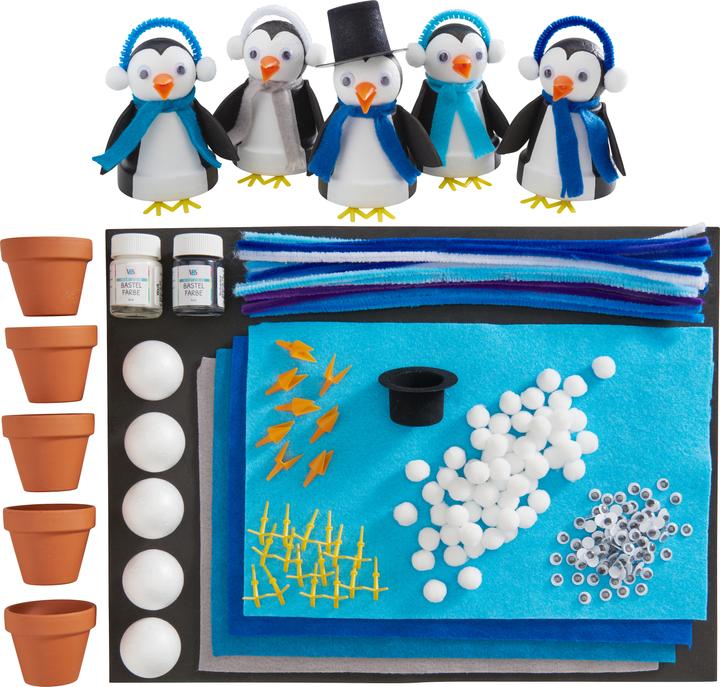 Produktbild VBS Bastelset "Pinguine", 5 Stück