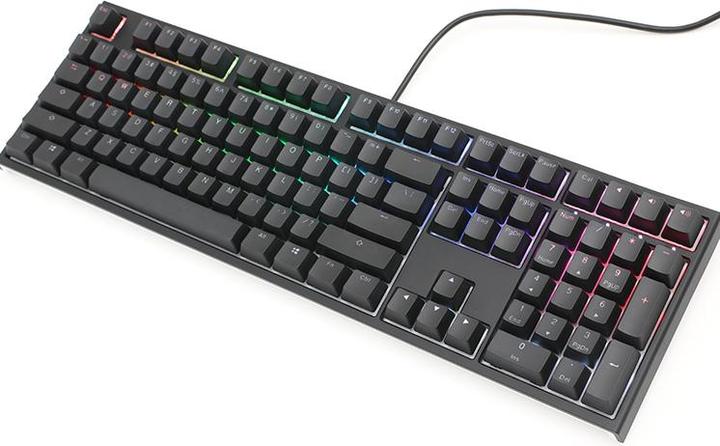 Actual product image Ducky ONE 2 Backlit PBT Gaming Keyboard, MX-Speed-Silver, RGB LED - black (US) (US, Cable)