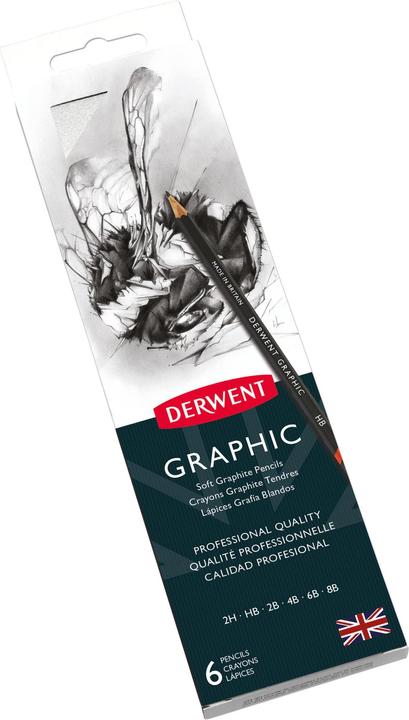 Immagine prodotto Derwent Set di penne grafiche 6 (2H, 6B, 2B, 4B, HB, 8B, 6 x)