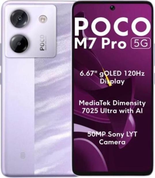 Produktbild Xiaomi Poco M7 Pro 5G (256 GB, Purple, 6.67", Hybrid Dual SIM, 50 Mpx, 5G)