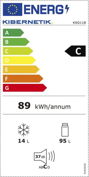 Energy Label Kibernetik Kühlschrank OC9470118 (109 l)