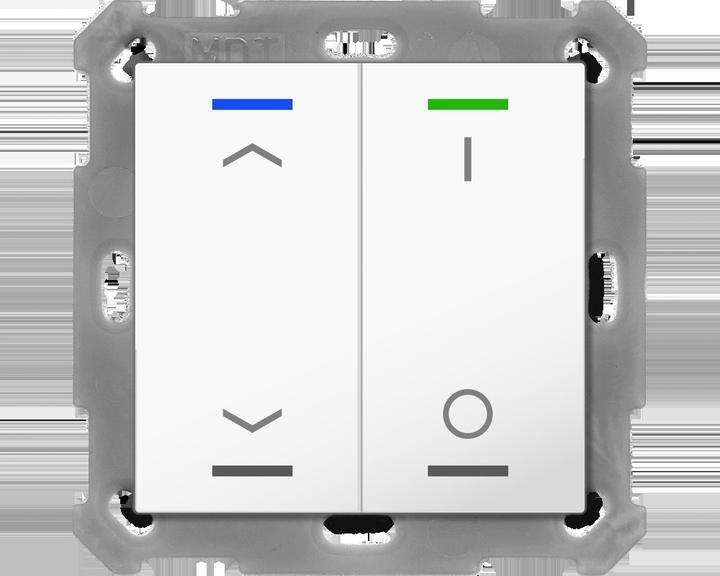 Immagine prodotto MDT BE-TAL55T2.C1 Pulsante Luce 55 2-gang RGB-W Temp. bianco puro gl. Jal./Switching