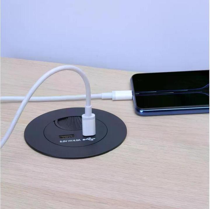 Immagine prodotto Max Hauri Passaggio del cavo Office Line con caricatore USB/A e USB/C