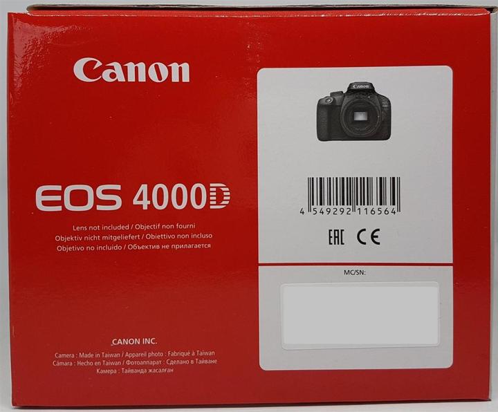 Produktbild Canon Eos 4000d - (Eu) (18.70 Mpx, APS-C / DX)