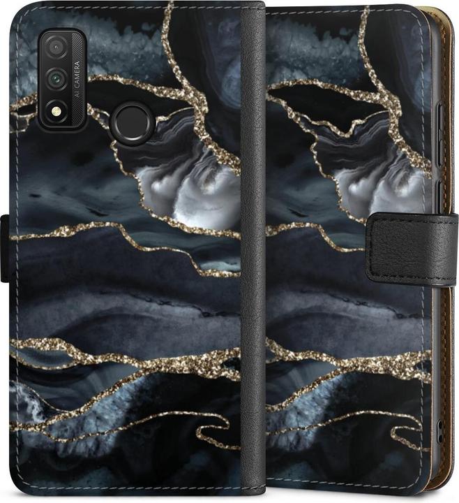 Produktbild DeinDesign Tasche für Huawei P Smart (2020) Handy Flip Case Wallet Cover Handytasche Leder Glitzer Look (Huawei P Smart (2020))