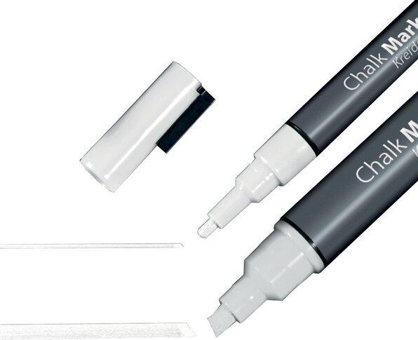 Image du produit Sigel Kreidemarker 20+50 2 Stück, weiss (Blanc, 5 mm, 2 x)