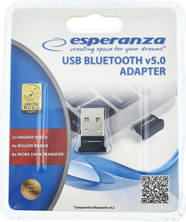 Immagine prodotto Esperanza Adattatore bluetooth EA160 USB 5.0 (Ricevitore)