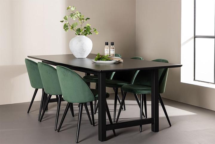 Produktbild Ebuy24 Essgruppe Oslo schwarz (220 x 100 x 75 cm)