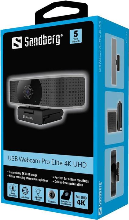 Actual product image Sandberg USB Webcam Pro Elite (8.30 Mpx)