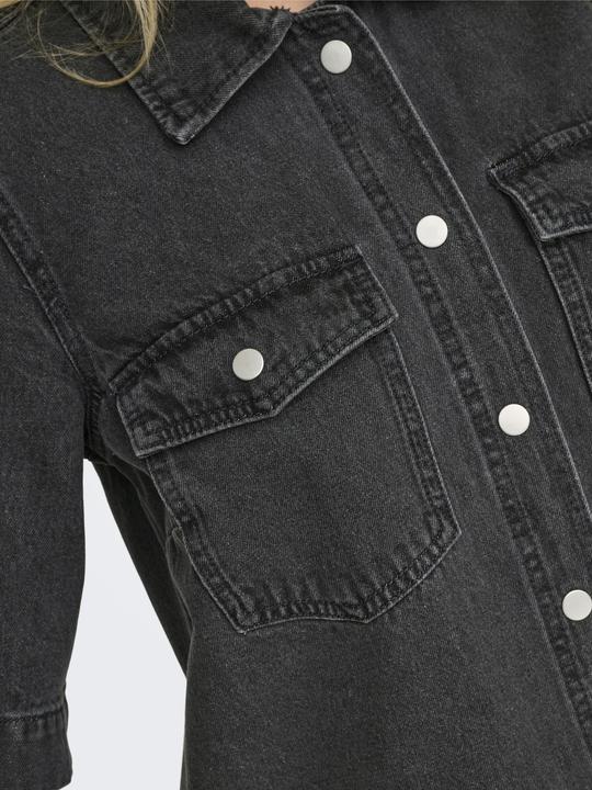 Image du produit Only Coupe normale Col chemise Robe courte Robe en jean (S)