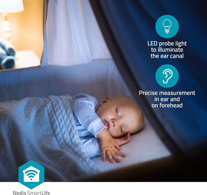 Actual product image Nedis SmartLife Infrared Thermometer | LED Display | Ear / Forehead | White (Ear, Forehead)