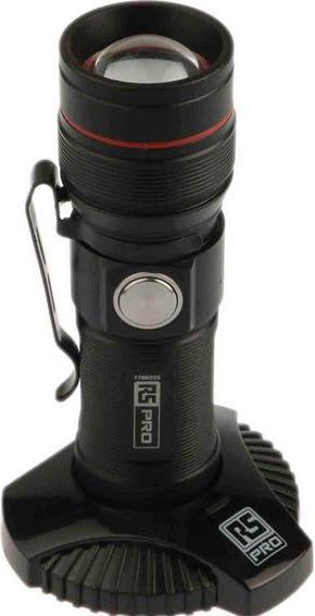 Produktbild Rs Pro Taschenlampe, LED, Wiederaufladbar, 300lm, 100m, IP44, Schwarz (9.30 cm, 300 lm)