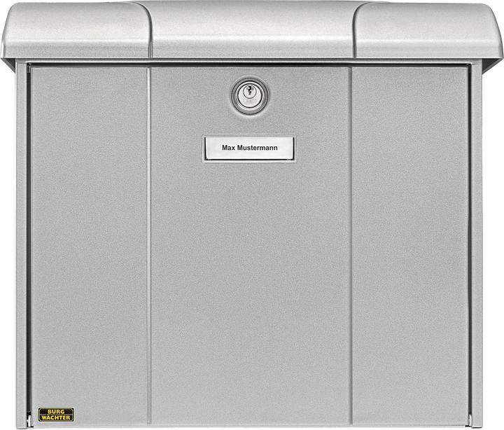 Productafbeelding Burg Wächter Gegalvaniseerd stalen brievenbus BxHxD 389/340/193 mm Olymp zilver met openingsstop