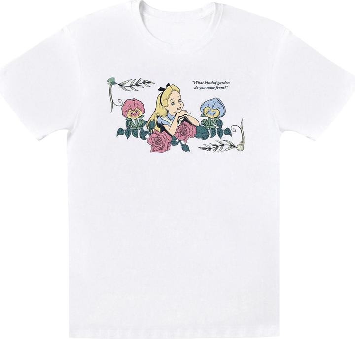 Disney Mädchen Alice im Wunderland Was ein Garten TShirt aus Baumwolle