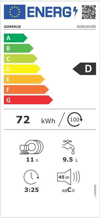Energie-Label Gorenje GI 561D 10 S