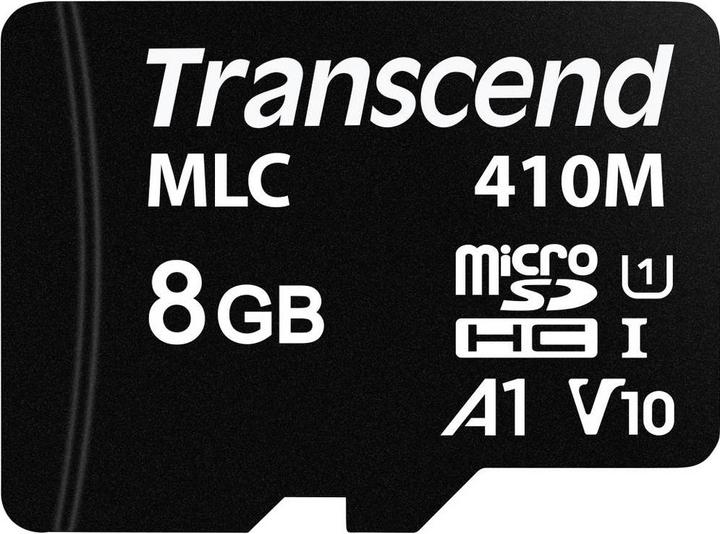 Productafbeelding Transcend 410M Flash geheugenkaart (8 GB, microSDHC, U1, UHS-I)