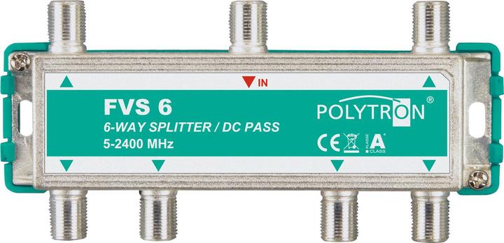 Polytron F-distributor 6-way 5-2400MHz FVS 6 DC feed-through 3061800 (Terminal strips)