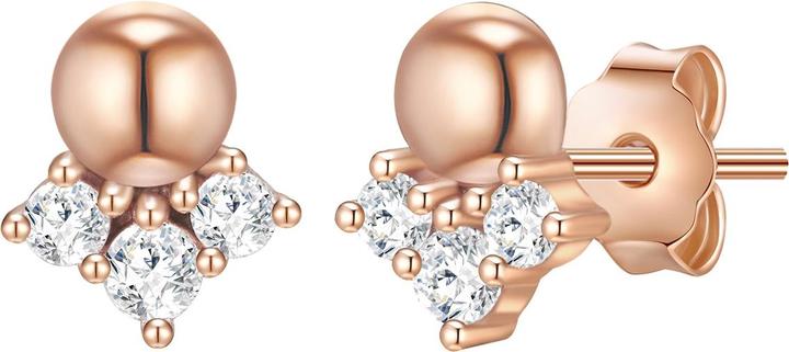 Glanzstücke München Damen Kugel Sterling Silber Zirkonia roségold - 31430 (Sterling Silber)