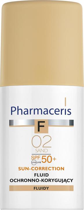 Actual product image Pharmaceris F, Protection and curl fluid 02 Sand, SPF 50, 30 ml (Suntan cream, SPF 50, 30 ml)