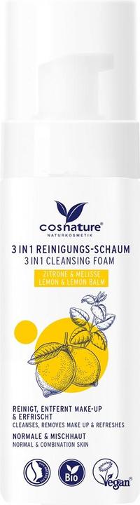 Produktbild Cosnature Foaming Cleanser 3in1 natural cleansing foam with lemon and lemon balm 150ml (Schaum, 150 ml)