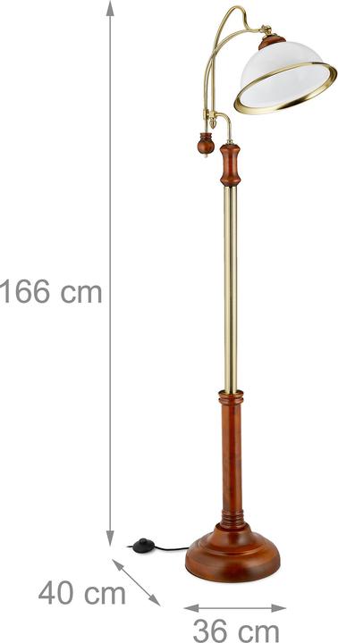 Actual product image Relaxdays Floor Lamp Art Nouveau (4000 lm, E27)