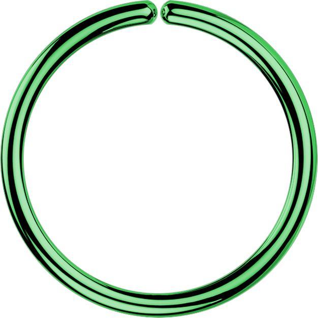 Star Piercing Micro Piercing Ring grün mit Titanium Beschichtung (ohne Messing, Chirurgenstahl 316L)