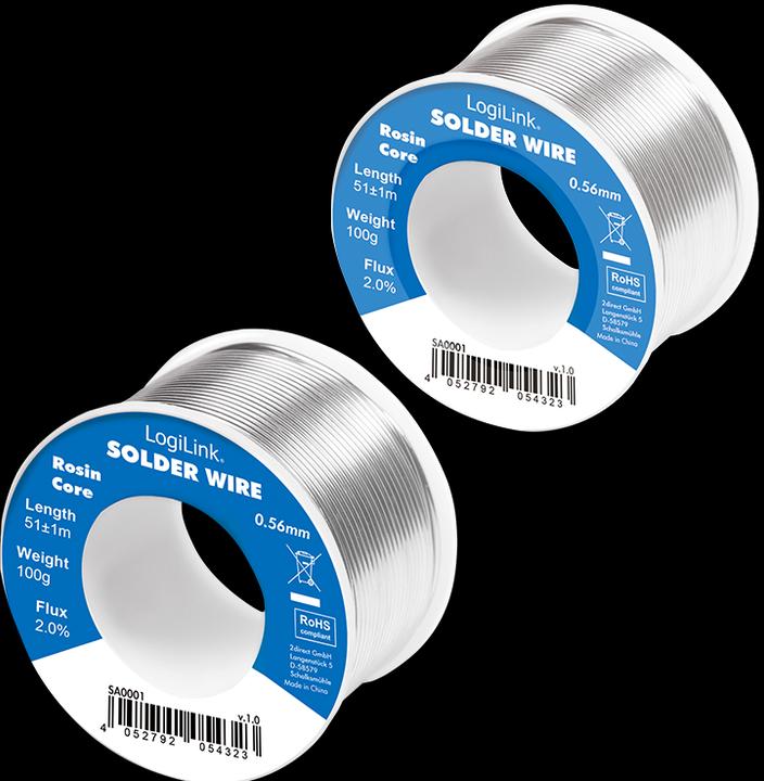 Actual product image LogiLink Solder wire Ø 0.56 mm, 2% copper content, 100g roll