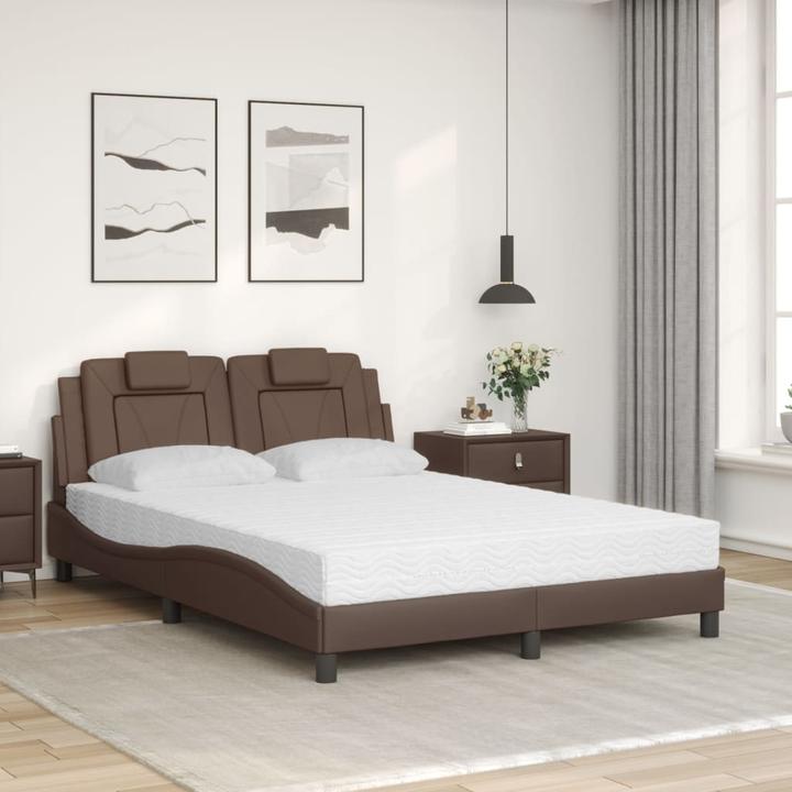 Produktbild VidaXL Bett mit Matratze 120 x 200 cm Kunstleder (120 x 200 cm)