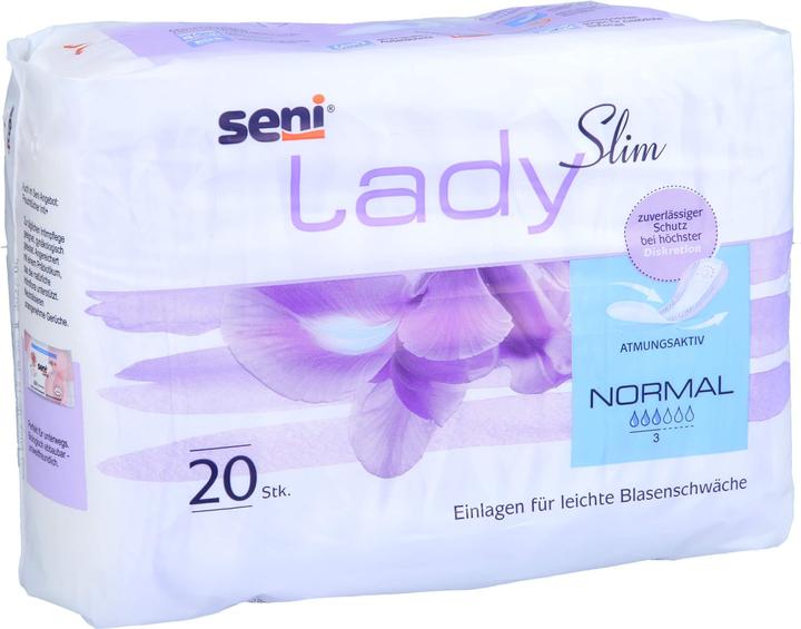 Actual product image Seni Lady Slim Normal insert breathable anatomical 10.5x28cm 3 drops (20 x, Regular)