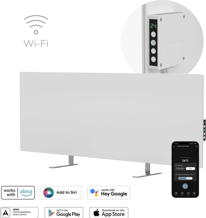 Produktbild Aeno Infrarotheizer Premium Eco Smart LED 700 W, Schwarz (700 W)