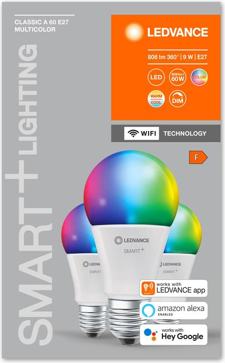 Actual product image Ledvance Smart Classic 60 (E27, 9 W, 806 lm, 3 x, F)