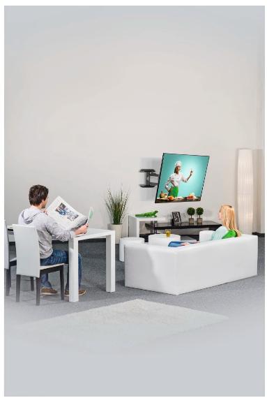 Produktbild Hama TV-Wandhalterung, schwenkbar, neigbar, ausziehbar, 191 cm (75") bis 45 kg (Wand, 75", 45 kg)