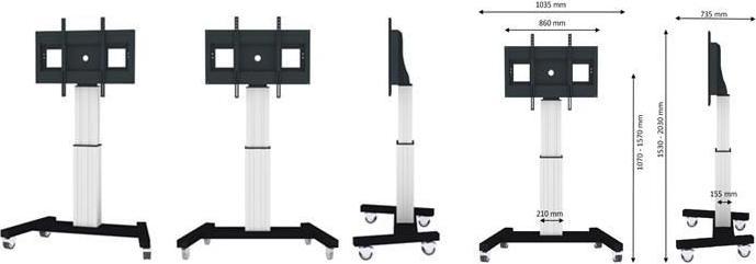 Immagine prodotto Neomounts Plasma-M2500silver (100", 150 kg)