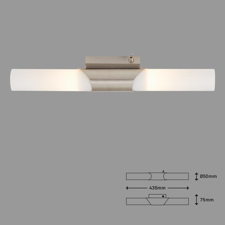 Produktbild Briloner Bad Wandleuchte, matt-nickel, 2xE14/40W (E14)