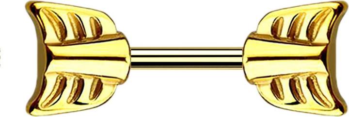 Image du produit Star Piercing Barbell doré avec flèche (sans laiton)