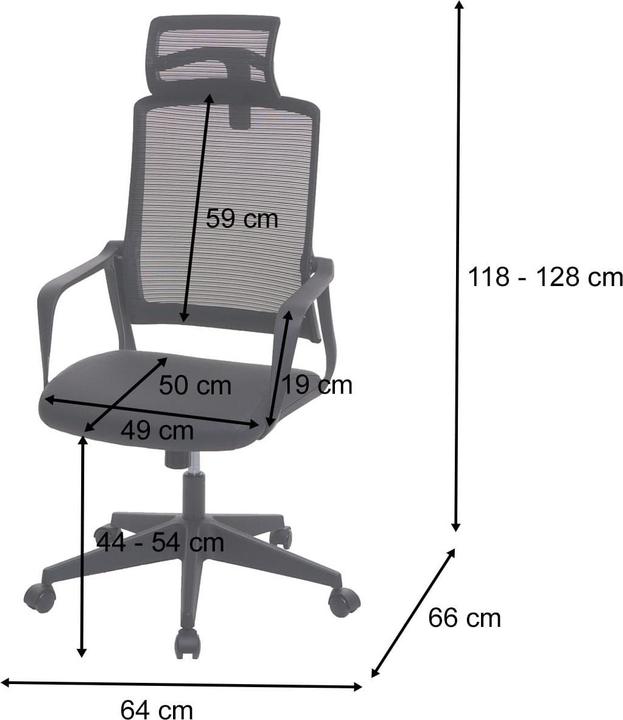 Image du produit Swisshandel24 chaise de bureau, chaise pivotante chaise de bureau, appui-tête ergonomique, similicuir gris