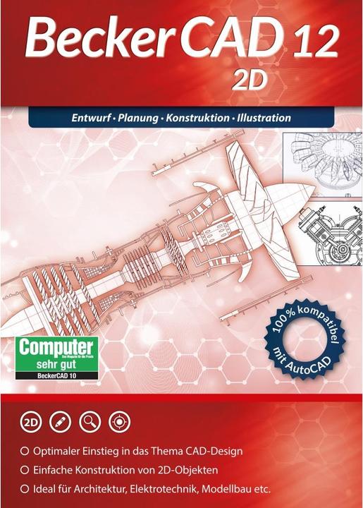 Produktbild BeckerCAD 12 2D (1 User, 1 Geräte/User, unbegrenzt)