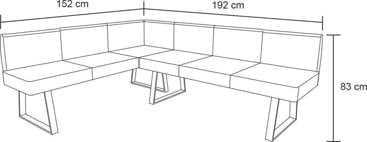 Produktbild HTI-Living Eckbank Links Vemal (192 cm)