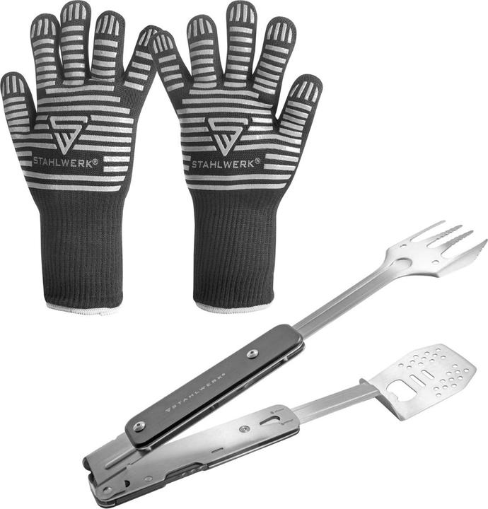 Produktbild Stahlwerk Grill-Set mit 4-in-1 BBQ Multitool-Grillbesteck